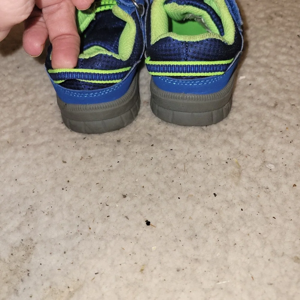OshKosh B'gosh Toddler Water Shoes‎ Blue Green Hook Loop Size 5 EU 20